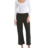 JEN7 Cropped Wide Leg With Trousers Hem In Black