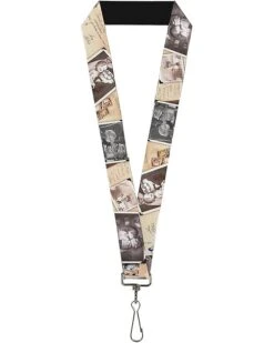 Buckle-Down Unisex Adults Lanyard - 1.0 Up Adventure Book Snapshots/Post Cards Key Chain, Multicolor, One Size US