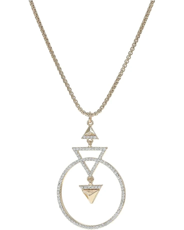 Karl Lagerfeld Paris Neck Adjustable Pave Triangle Pendant Necklace 1 Karl Lagerfeld Paris Neck Adjustable Pave Triangle Pendant Necklace