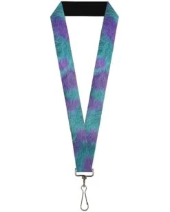 Buckle-Down Lanyard-1.0"-Sully's Fur Spots Turquoise/Purple