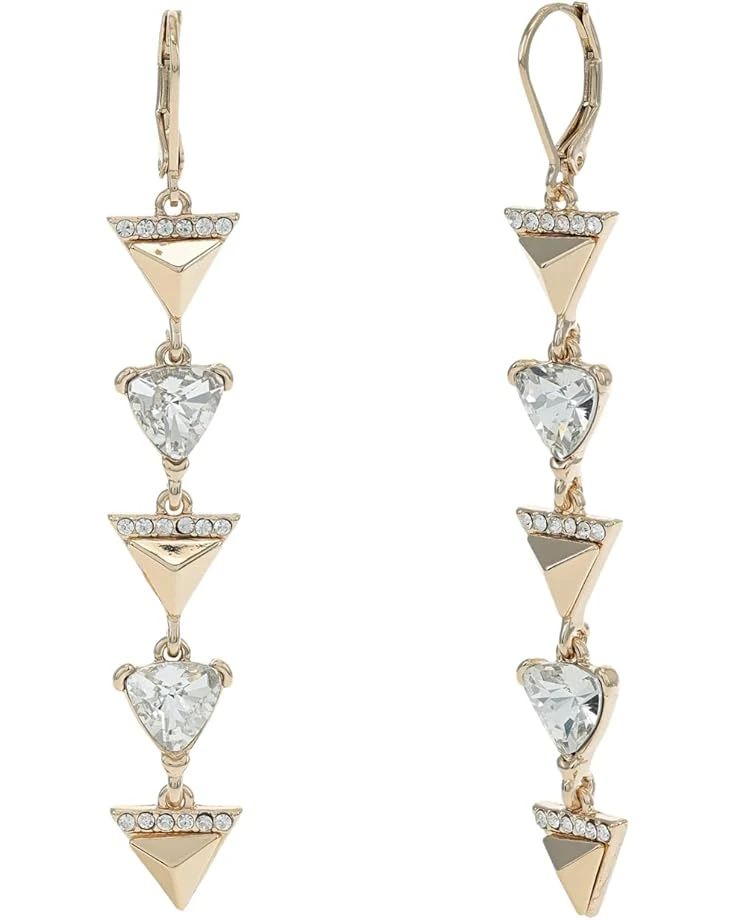 Karl Lagerfeld Paris Pave Triangle Linear Earrings 1 Karl Lagerfeld Paris Pave Triangle Linear Earrings