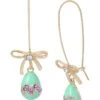 Betsey Johnson Egg Dangle Earrings