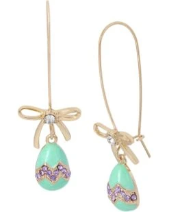 Betsey Johnson Egg Dangle Earrings