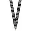 Buckle-Down Unisex-Adult's Lanyard-1.0"-Steal Your Face Blocks Black/White-Gray/bla, Multicolor, One-Size