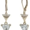 Karl Lagerfeld Paris Triangle Double Drop Earrings
