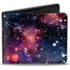 Buckle-Down Mens Buckle-down Pu Bifold - Space Dust Collage Bi Fold Wallet, Multicolor, 4.0 X 3.5 US