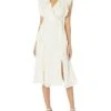 DKNY Sleeveless Ruffled Belted Dress