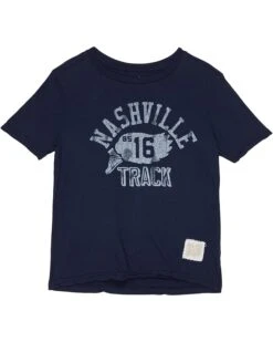The Original Retro Brand Kids 100% Cotton Nashville Track Crew Neck Tee (Big Kids)