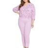 NYDJ Plus Size Sheri Ankle Fray Hem In Mauve Mist