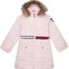 Tommy Hilfiger Kids Longline Puffer Jacket W/ Sequin Patch (Big Kids)