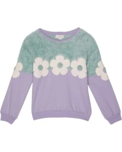 PEEK Floral French Terry & Sherpa Pull-On Top (Toddler/Little Kids/Big Kids)