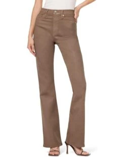 Hudson Jeans Faye Ultra High-Rise Flare In Coated Chinchilla