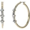 Karl Lagerfeld Paris 45 Mm Stone Front Hoop Earrings