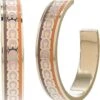 COACH Enamel C Hoop Earrings