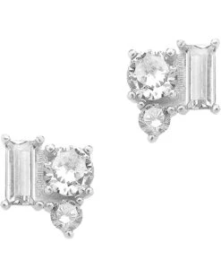 Sterling Forever Sterling Silver CZ Cluster Studs Earrings