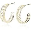 Vintage Havana Mackenzie Pave Curb Chain Hoop Earrings