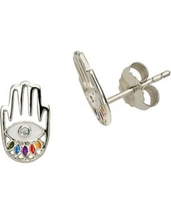 Awe Inspired Hamsa Stud Earrings
