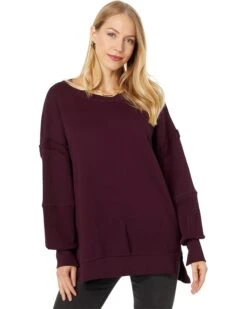 Three Dots Terry Slouch Slit PU