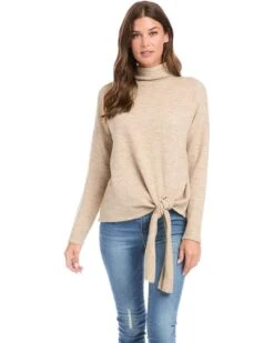 Karen Kane Mock Neck Tie Sweater