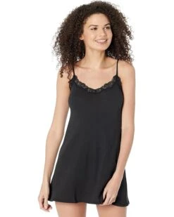 Only Hearts Organic Cotton Lace Trimmed Chemise