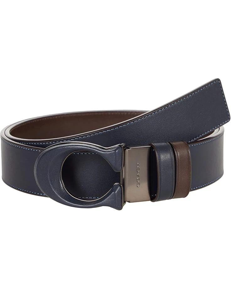 COACH 38 Mm Reversible Leather Inlay C Buckle Belt In Sport Calf 1 COACH 38 Mm Reversible Leather Inlay C Buckle Belt In Sport Calf