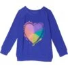 Chaser Kids Rainbow Heart RPET Cozy Knit Raglan Pullover (Toddler/Little Kids)