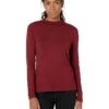Liverpool Petite Mock Neck Rolled Hem Long Sleeve Sweater