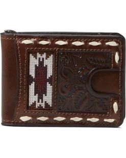 M&F Western Nocona Money Clip Wallet Southwestern Inlay & Lace