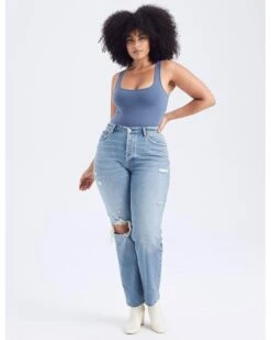 Abercrombie & Fitch Curve Love High Rise Dad Jeans