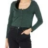 Madewell Pepper Cropped Cardigan Birdseye Check