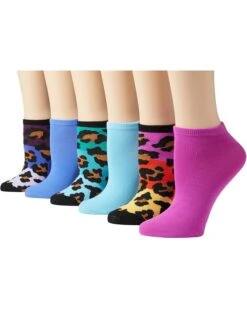 Converse 6-Pair Pack Ombre Color-Block Leopard Lightweight No Show