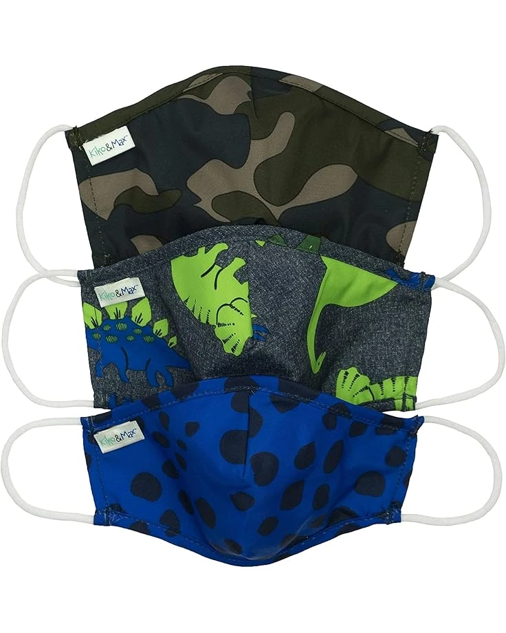 KIKO & MAX Boys' Kids Assorted 3-Pack Face Mask Cover, Unicorn/Rainbow/Pink Leopard, M Ages 5-8 1 KIKO & MAX Boys' Kids Assorted 3-Pack Face Mask Cover, Unicorn/Rainbow/Pink Leopard, M Ages 5-8