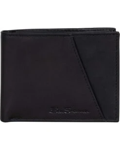 Ben Sherman Men's Manchester Slim Bifold Full-Grain Leather RFID Minimalist Gift Box Wallet