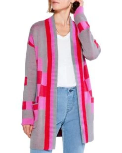 NIC+ZOE Checked Away Cardigan