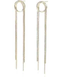 Vintage Havana Ayla Fringed Gold Dangle Earrings