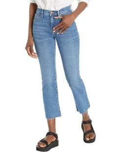 Madewell Cali Demi Jeans With Raw Hem In Cherryville Wash