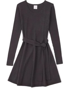 Abercrombie Kids Belted Fit-and-Flare Sweaterdress (Little Kids/Big Kids)