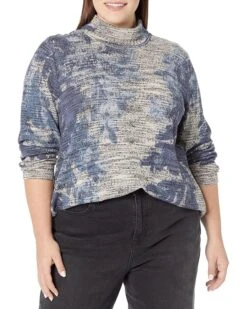 NIC+ZOE Plus Size Shadow Mix Sweater