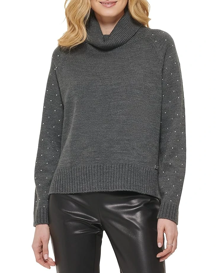 DKNY Long Sleeve Studded Turtleneck 1 DKNY Long Sleeve Studded Turtleneck