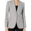 Theory Women's Fitted Blazer Sleek Flannel