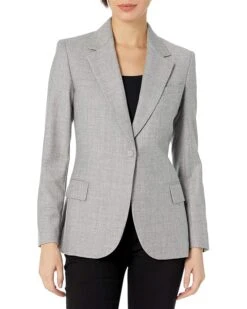 Theory Women's Fitted Blazer Sleek Flannel